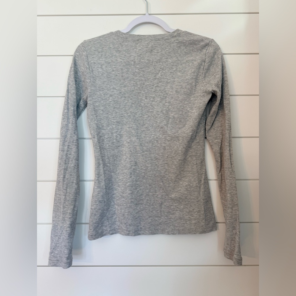 Madewell fine ribbed crew neck long sleeve tee - Picture 5 of 7